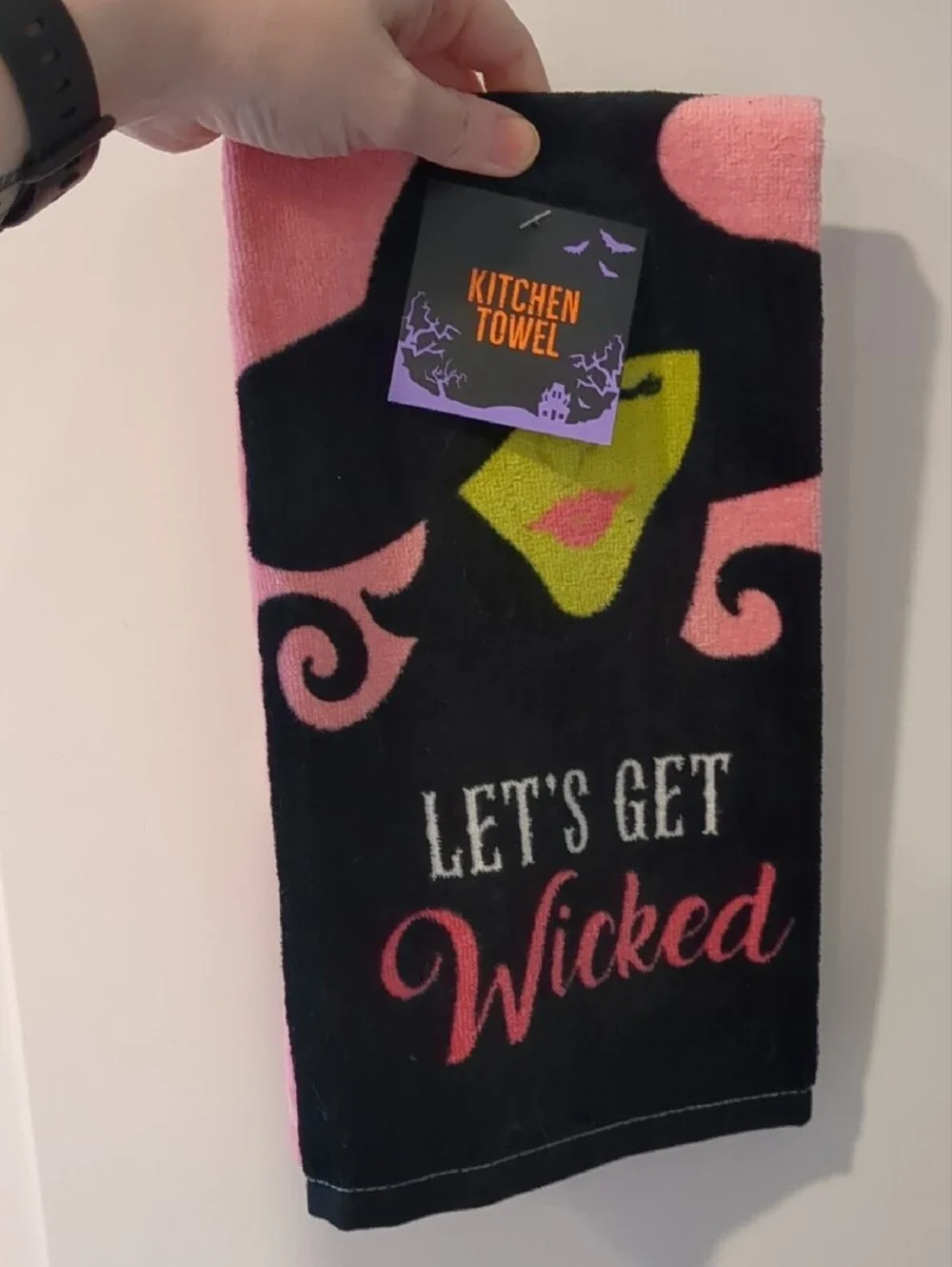 NWT Halloween Kitchen Towels - 'Let's Get Wicked' & 'Witch Better Have My Candy'